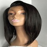 2017 New Unprocessed Short Straight Human Hair Wigs With Baby Hair Natural Hairline Lace Front Wigs For Black Women Large Stocks
