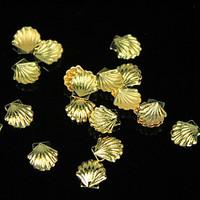 20Pcs Popular Aluminum Shell DIY Metal Scallop Patch Gold And Silver Shells Decorated 3mm5mm (Random Delivery)