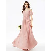 2017 LAN TING BRIDE Floor-length Spaghetti Straps Bridesmaid Dress - Open Back Sleeveless Chiffon