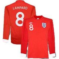 2010-11 England World Cup Long Sleeve Away Shirt (Lampard 8)