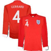 2010-11 England World Cup Long Sleeve Away Shirt (Gerrard 4)