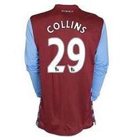 2010 11 aston villa nike long sleeve home shirt collins 29