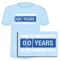 2011 Manchester City FA Cup Winners Years T-Shirt
