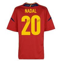 2012 13 spain euro 2012 home shirt nadal 20 kids