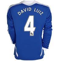 2011-12 Chelsea Long Sleeve Home Football Shirt (David Luiz 4) -