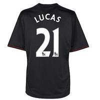 2011 12 liverpool away football shirt lucas 21 kids