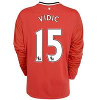 2011 12 man utd nike long sleeve home shirt vidic 15 kids