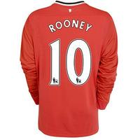 2011 12 man utd nike long sleeve home shirt rooney 10 kids