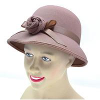 20\'s Beige Ladies Plush Hat