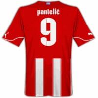 2010-11 Olympiakos Puma Home Shirt (Pantelic 9)