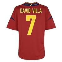 2012 13 spain home shirt david villa 7