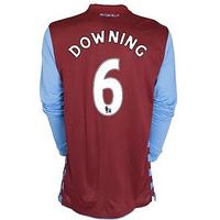 2010-11 Aston Villa Nike Long Sleeve Home Shirt (Downing 6)