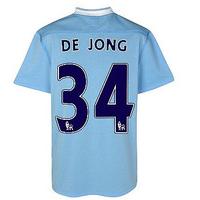 2011-12 Manchester City Umbro Home Shirt (De Jong 34)