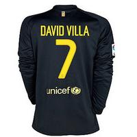 2011 12 barcelona nike ls away shirt david villa 7