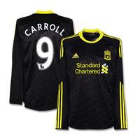 2010-11 Liverpool Long Sleeve 3rd Shirt (Carroll 9)