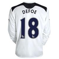 2010-11 Tottenham Puma Long Sleeve Home Shirt (Defoe 18)