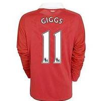 2010-11 Man Utd Nike Long Sleeve Home Shirt (Giggs 11) - Kids