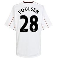 2010-11 Liverpool Away Shirt (Poulsen 28) - Kids