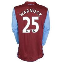 2010-11 Aston Villa Nike Long Sleeve Home Shirt (Warnock 25)