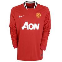 2011 12 man utd home long sleeve shirt kids