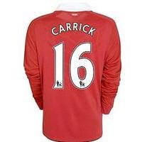 2010-11 Man Utd Nike Long Sleeve Home Shirt (Carrick 16) - Kids