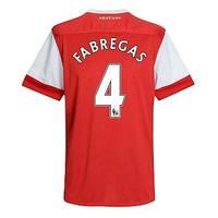 2010 11 arsenal nike short sleeve home shirt fabregas 4 kids