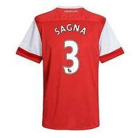 2010 11 arsenal nike short sleeve home shirt sagna 3 kids