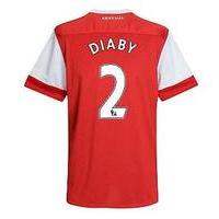 2010-11 Arsenal Nike Short Sleeve Home Shirt (Diaby 2) - Kids