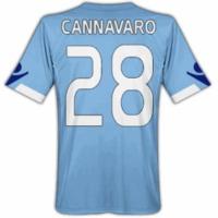 2010-11 Napoli Macron Home Shirt (Cannavaro 28)