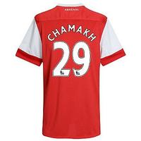 2010 11 arsenal nike short sleeve home shirt chamakh 29