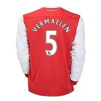 2010 11 arsenal nike long sleeve home shirt vermaelen 5