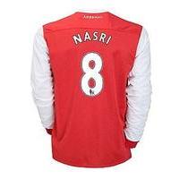 2010 11 arsenal nike long sleeve home shirt nasri 8