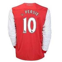 2010 11 arsenal nike long sleeve home shirt v persie 10