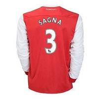 2010-11 Arsenal Nike Long Sleeve Home Shirt (Sagna 3)