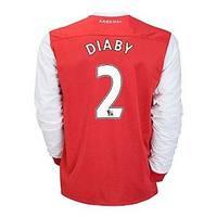 2010-11 Arsenal Nike Long Sleeve Home Shirt (Diaby 2)