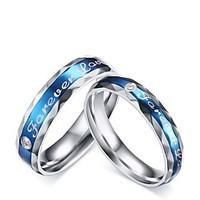 2016 fashioin forever love stainless steel wedding special couples rin ...