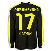2013-14 Borussia Dortmund Away Long Sleeve Shirt (Aubameyang 17)
