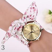 2015 Women Dress Watch Wristwatch Girl Bow Cloth Strap Cool Watches Unique Watches