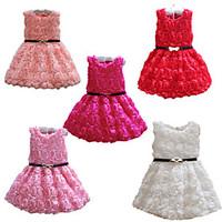 2015 Retail Kids Girl Formal Dress Cute Girl Princess Wedding Party Dress For Girl 3-8 Years Evening Dresses