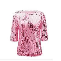 2017ebay AliExpress Amazon Europe beads multicolor sequin jacket sleeve t-shirt women