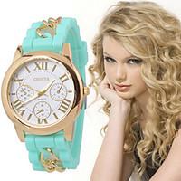 2016 Christmas gifts watch inlaid diamond single diamond Geneva Silicone Digital Watch Cool Watches Unique Watches