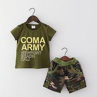 2016 New Camouflage Kids Clothing Set for Boys Girls Summer Cotton Camo Boys Sports Set Active Girls Clothing Sets