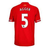 2013-14 Liverpool Home Shirt (Agger 5) - Kids