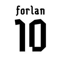 2013-14 Diego Forlan Uruguay Home Shirt Printing