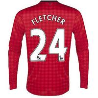 2012 13 man utd nike long sleeve home fletcher 24