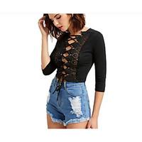 2017 amazon aliexpress eaby sexy black openwork lace stitching 7 point ...