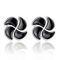 2016 Korean Women 925 Silver Sterling Silver Jewelry Acrylic Clover Kite Earrings Stud Earrings 1Pair