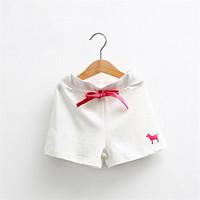 2016 Summer Puppy Embroidered Kids Girls Boys Unisex Beach Bathing Children\'s Clothing Cotton Soft Candy Color Shorts