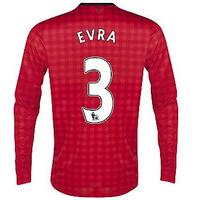 2012 13 man utd nike long sleeve home evra 3 kids