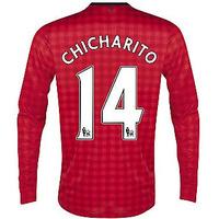 2012 13 man utd nike long sleeve home chicharito 14 kids